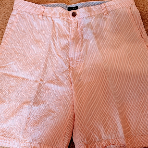 Men's Izod Blue and Pink Seersucker Shorts. Golf Or Dress Shorts, Size 36, EUC - Picture 6 of 10